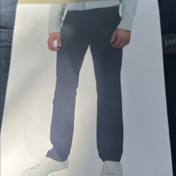 Jachs Navy Chinos 5-pocket stretch fabric nwt  34 x 32 - Picture 3 of 6